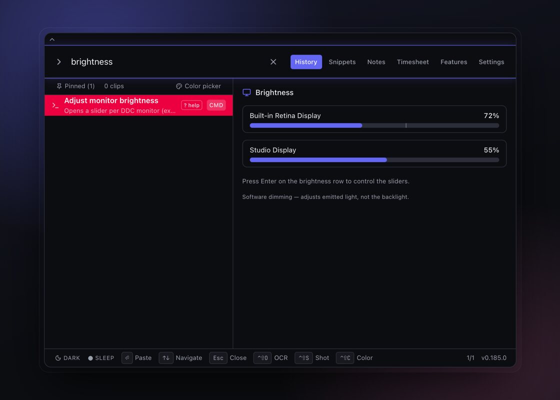 Monitor brightness