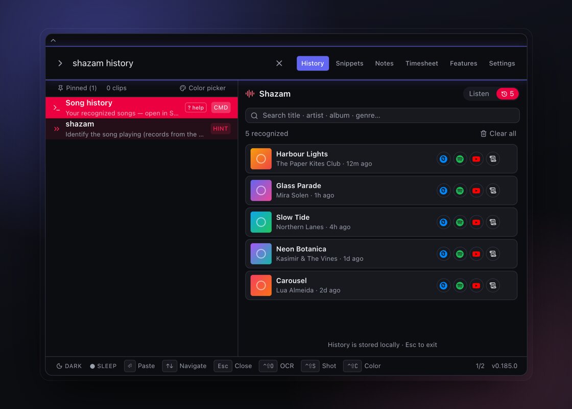 Song recognition